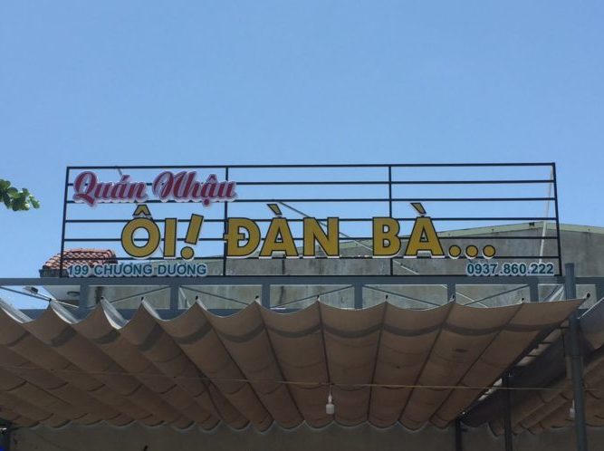 Bảng hiểu chữ nổi cho quán nhậu