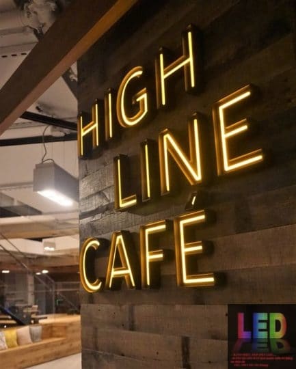 Bảng hiệu chữ nổi dựng ngược kết hợp đèn Neon sign
